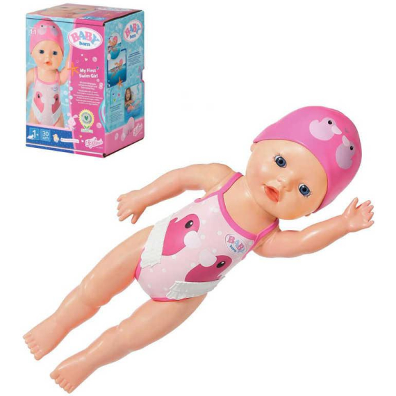 ZAPF BABY BORN Panenka plaváček holčička - plave