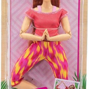 Barbie v pohybu 29cm kloubová panenka - červena